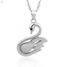 Wholesale Fine Jewelry 925 Silver Jewelry Pendant Swan Necklace